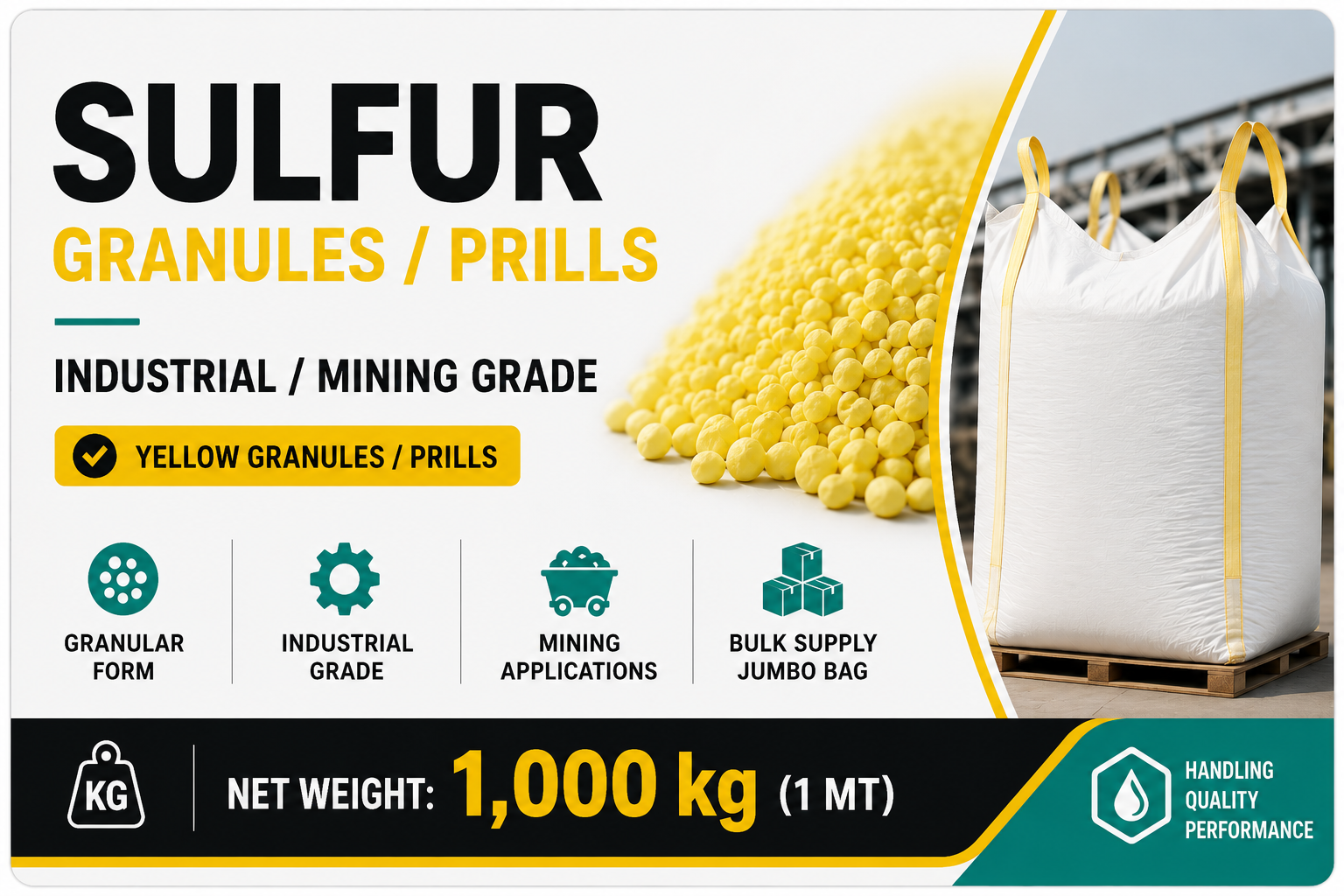 Sulfur Granules Industrial Mining Grade